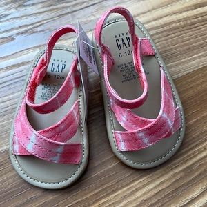 Gap sandals baby infant 6-12 months pink tie dye summertime girl